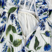 Dolce & Gabbana floral printed pleated maxi dress