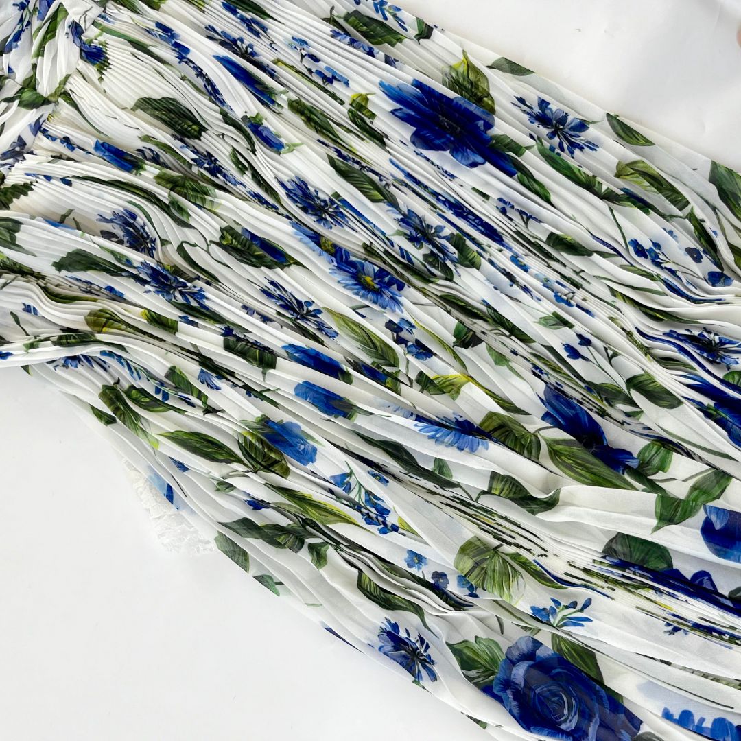 Dolce & Gabbana floral printed pleated maxi dress