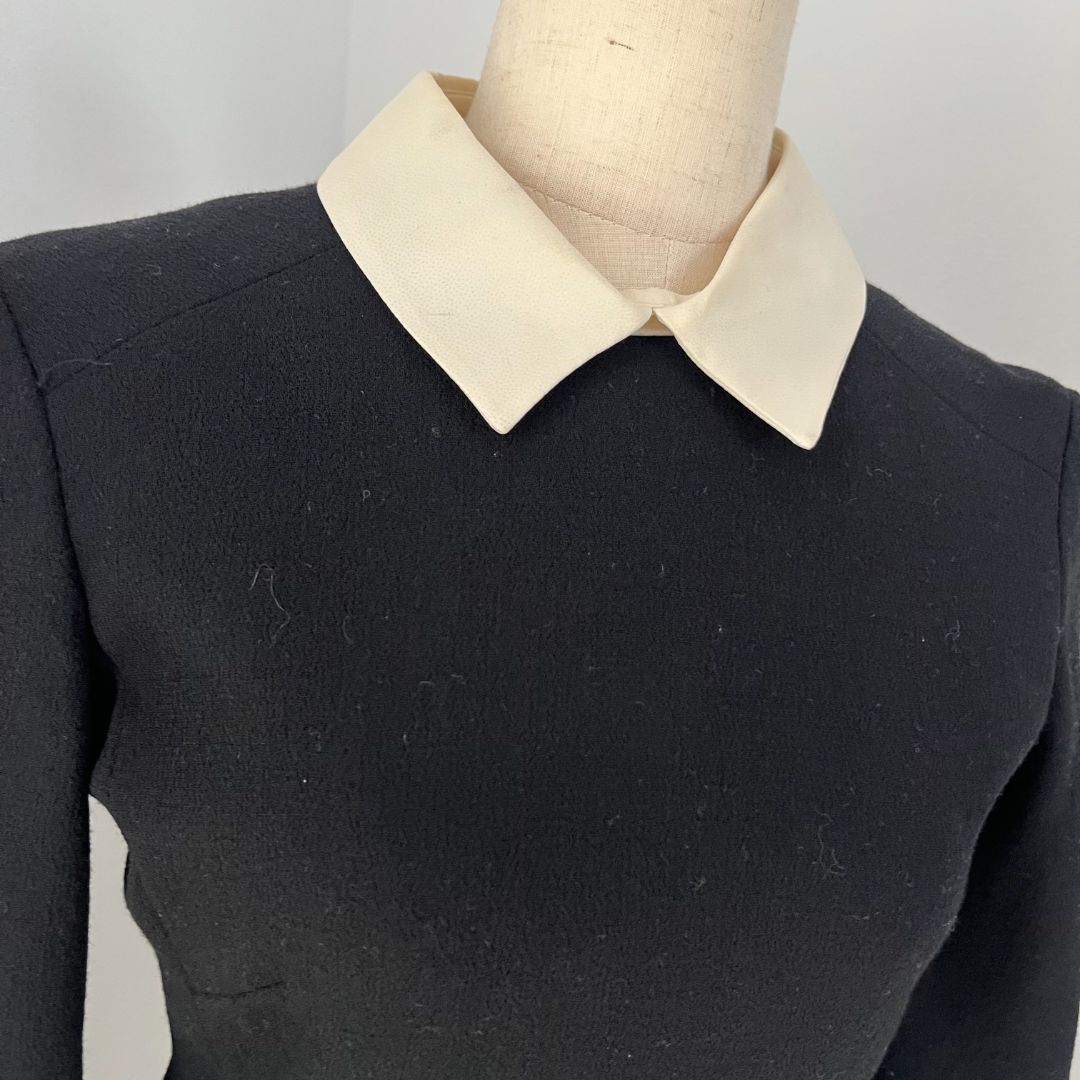 Victoria Beckham Black Wool Dress