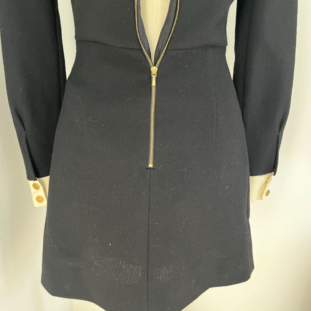 Victoria Beckham Black Wool Dress