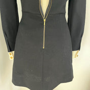 Victoria Beckham Black Wool Dress