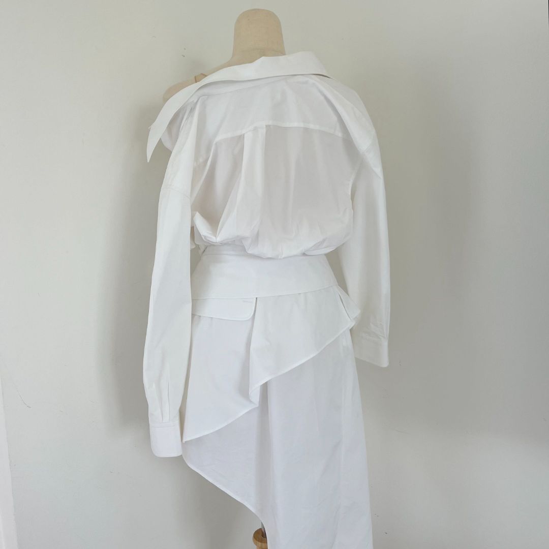Alexander Wang White Shirt Dress with Buttons - BOPF Alexander Wang White Shirt Dress with Buttons - BOPF