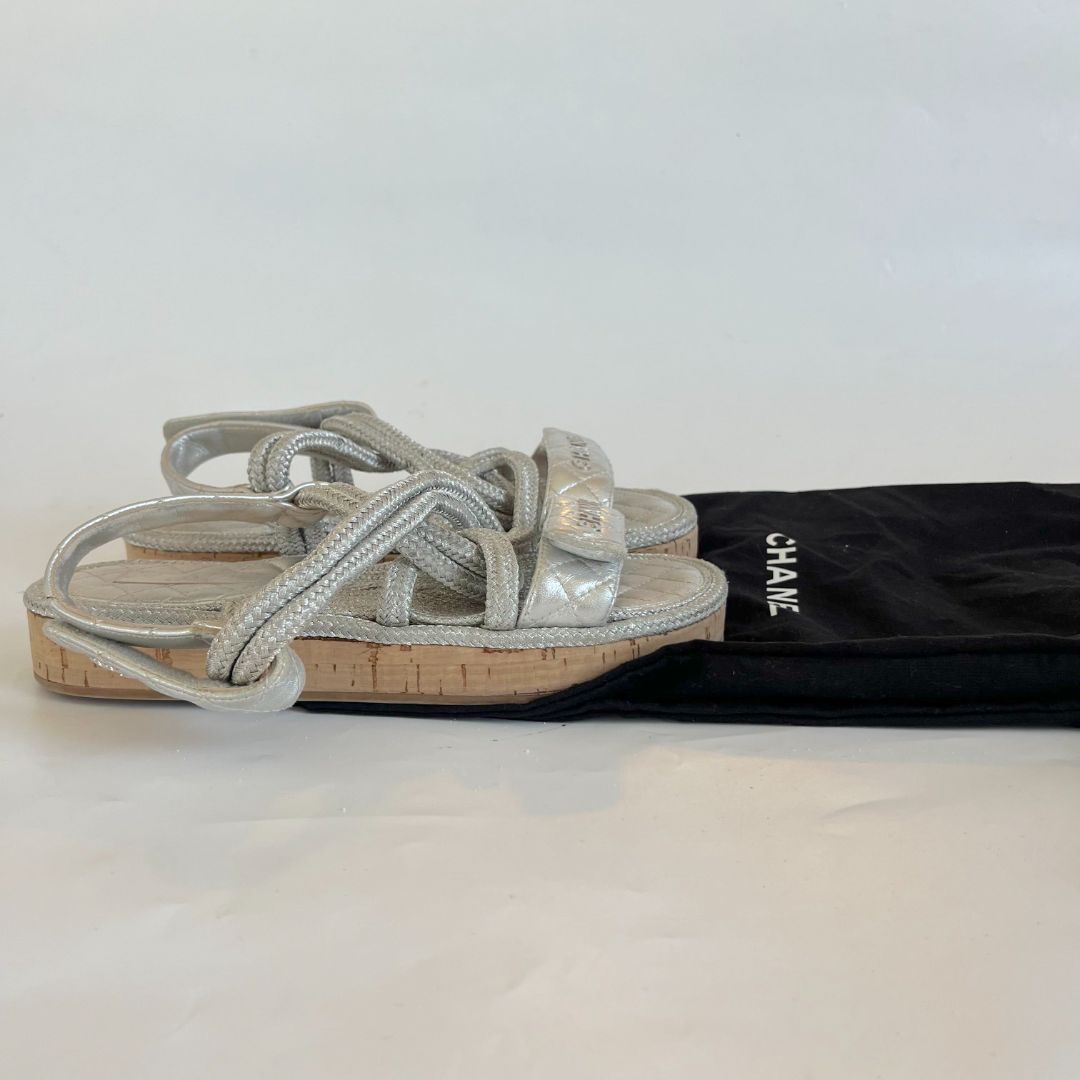 Chanel sandals with online rope