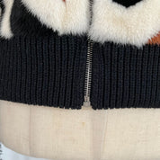 Louis Vuitton Knit And LV Intarsia Fur Zip-Up Cardigan