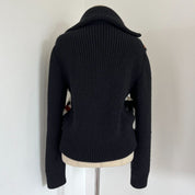 Louis Vuitton Knit And LV Intarsia Fur Zip-Up Cardigan