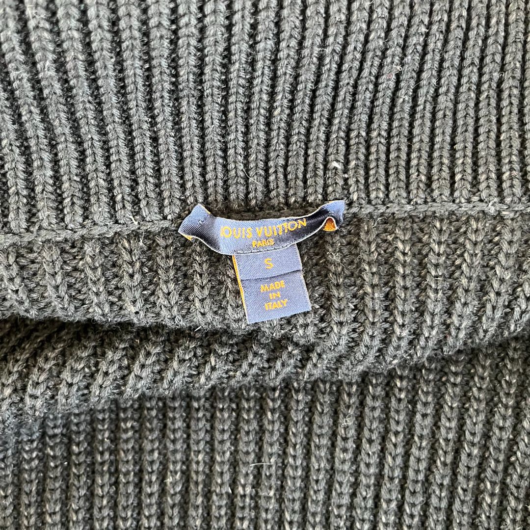 Louis Vuitton Knit And LV Intarsia Fur Zip-Up Cardigan