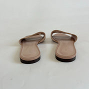 Dolce & Gabbana Nude Leather Cutout Sandals, 39