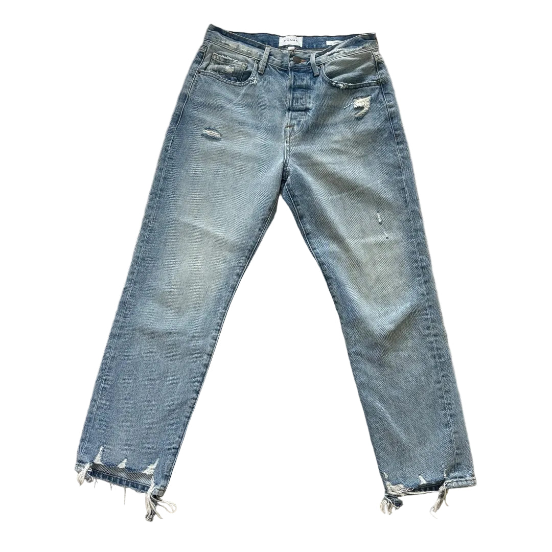 Frame Blue Distressed High-Waisted Jeans Size 27