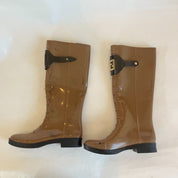 Fendi Brown Rubber Boots, 36