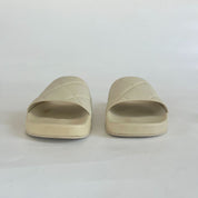 Bottega Veneta White Rubber Quilted Slides, 40