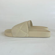 Bottega Veneta White Rubber Quilted Slides, 40