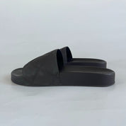 Bottega Veneta Chocolate Brown Rubber Quilted Slides