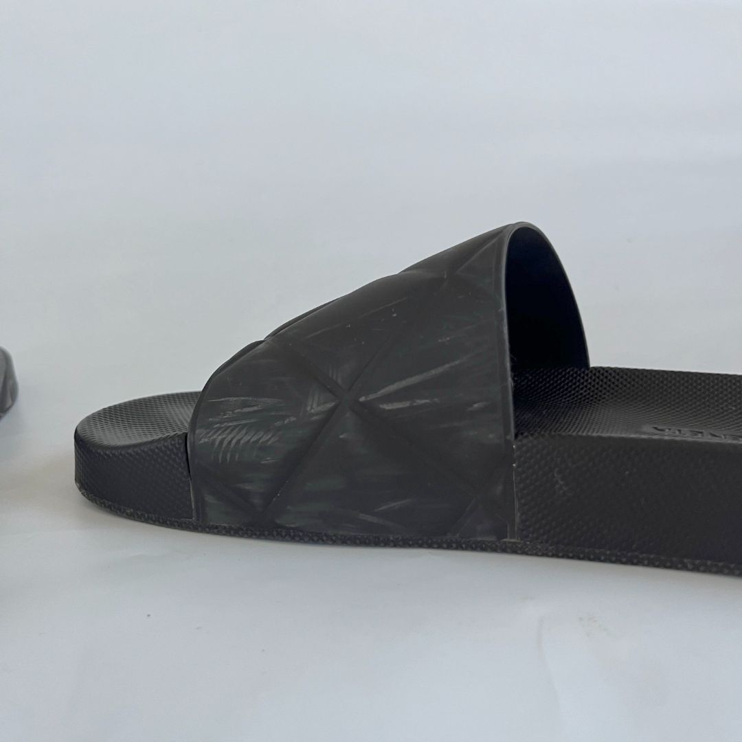 Bottega Veneta Chocolate Brown Rubber Quilted Slides