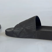 Bottega Veneta Chocolate Brown Rubber Quilted Slides