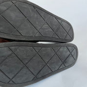 Bottega Veneta Chocolate Brown Rubber Quilted Slides