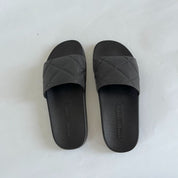 Bottega Veneta Chocolate Brown Rubber Quilted Slides