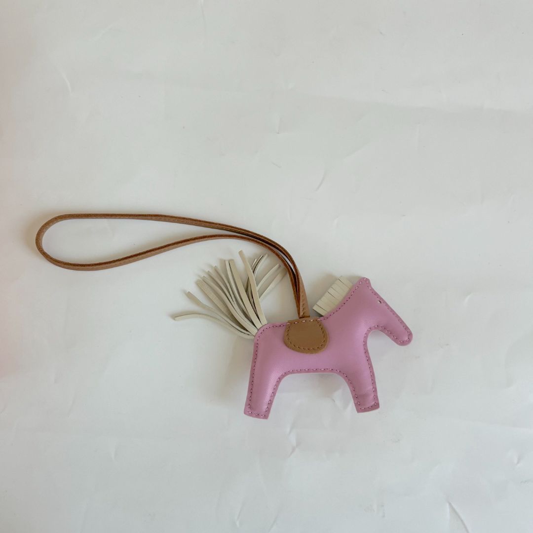 Hermès Rodeo Bag Charm in Milo Lambskin