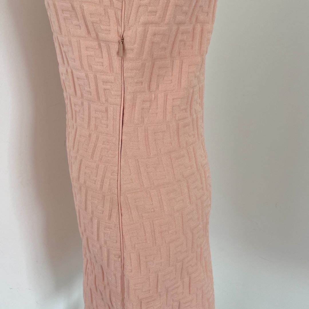 Fendi light pink FF sleeveless dress - BOPF | Business of Preloved Fashion Fendi light pink FF sleeveless dress - BOPF | Business of Preloved Fashion