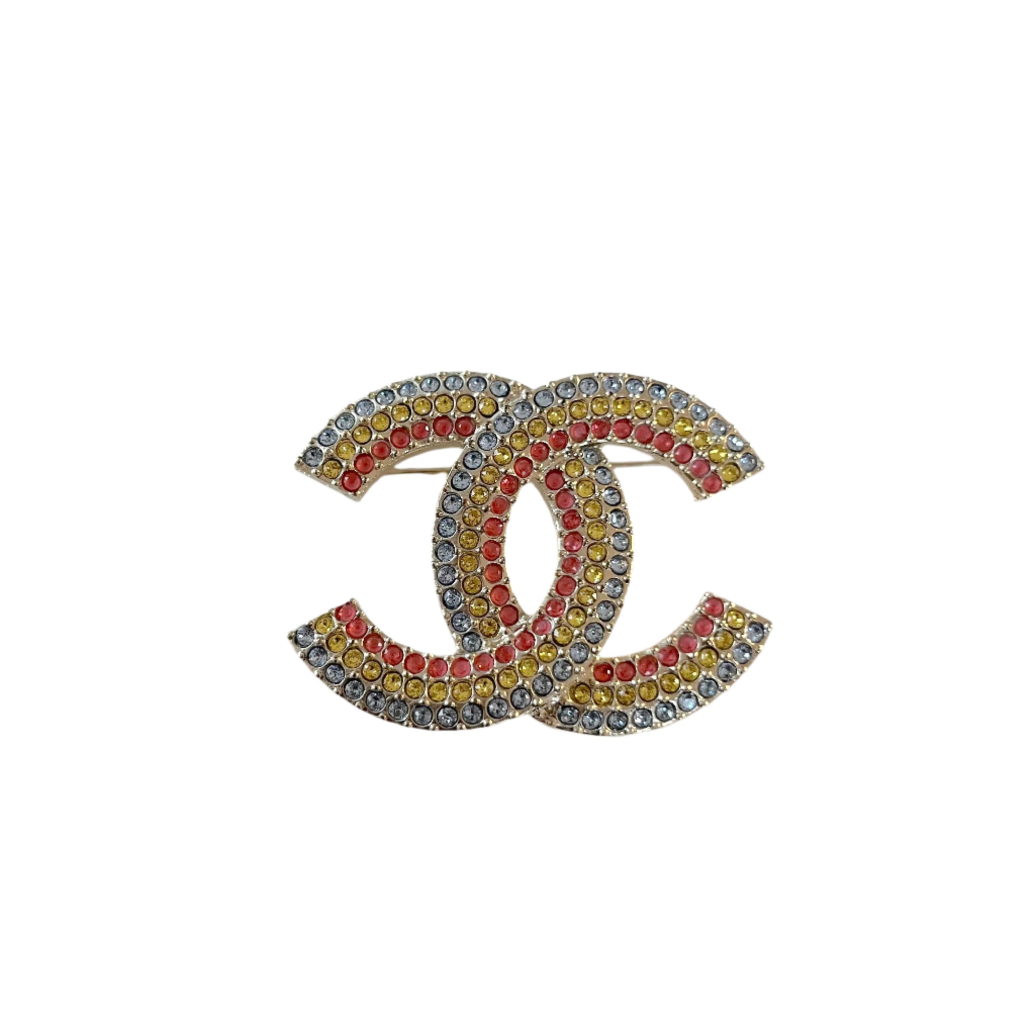 Chanel Multicolor Rhinestone CC Brooch - BOPF | Business of
