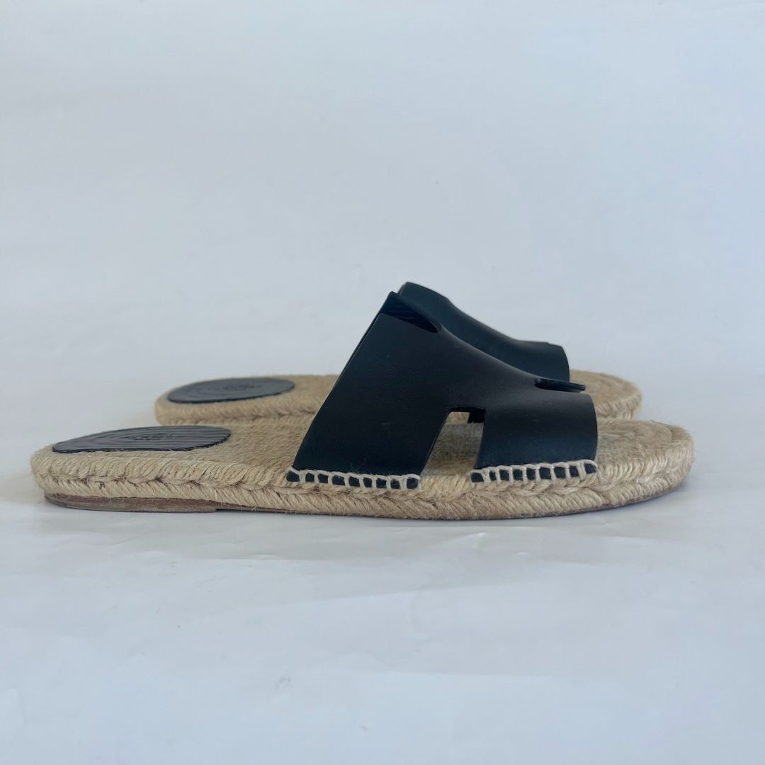 Hermes Mens Antigua Espadrille Flats, 43