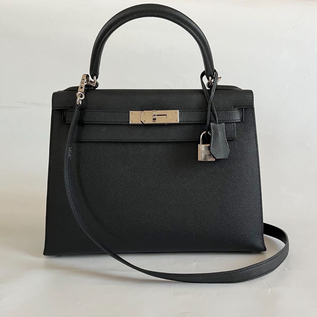 Hermès Kelly 28 Black Epsom Leather Bag
