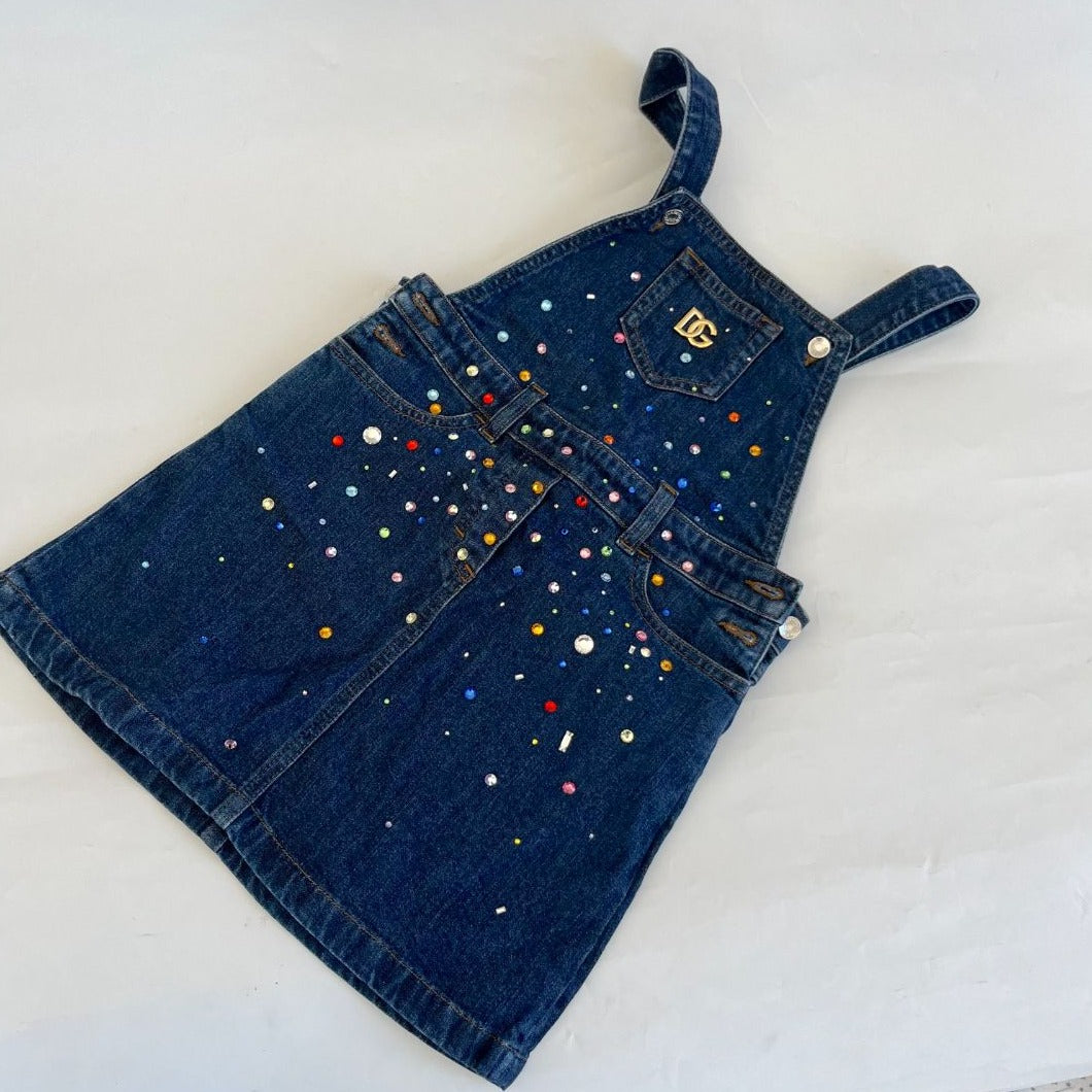 Dolce & Gabbana Embellished Denim Girls Dress - BOPF