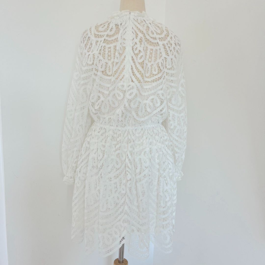 Zimmermann Laced Long-sleeve Mini Dress Zimmermann Laced Long-sleeve Mini Dress