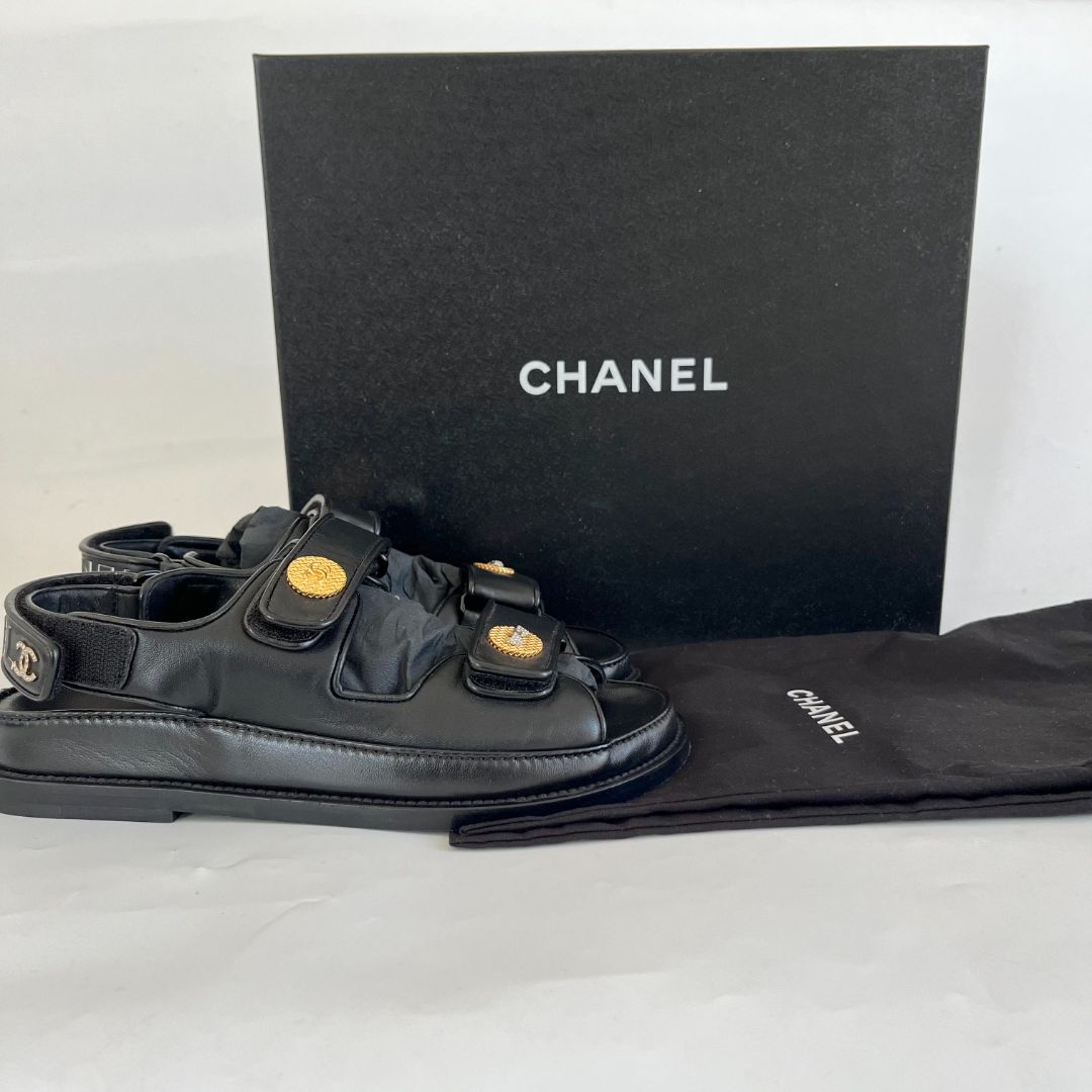 Chanel Quilted Leather Clog Shoes, 38 - BOPF