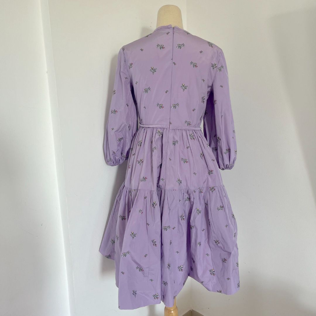 red valentino purple dress Valentino Garavani Pleated Silk-crepe Gown - Women - Purple Dresses