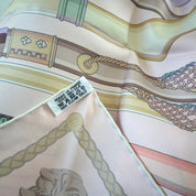 Hermès  pink / multicolor silk square scarf