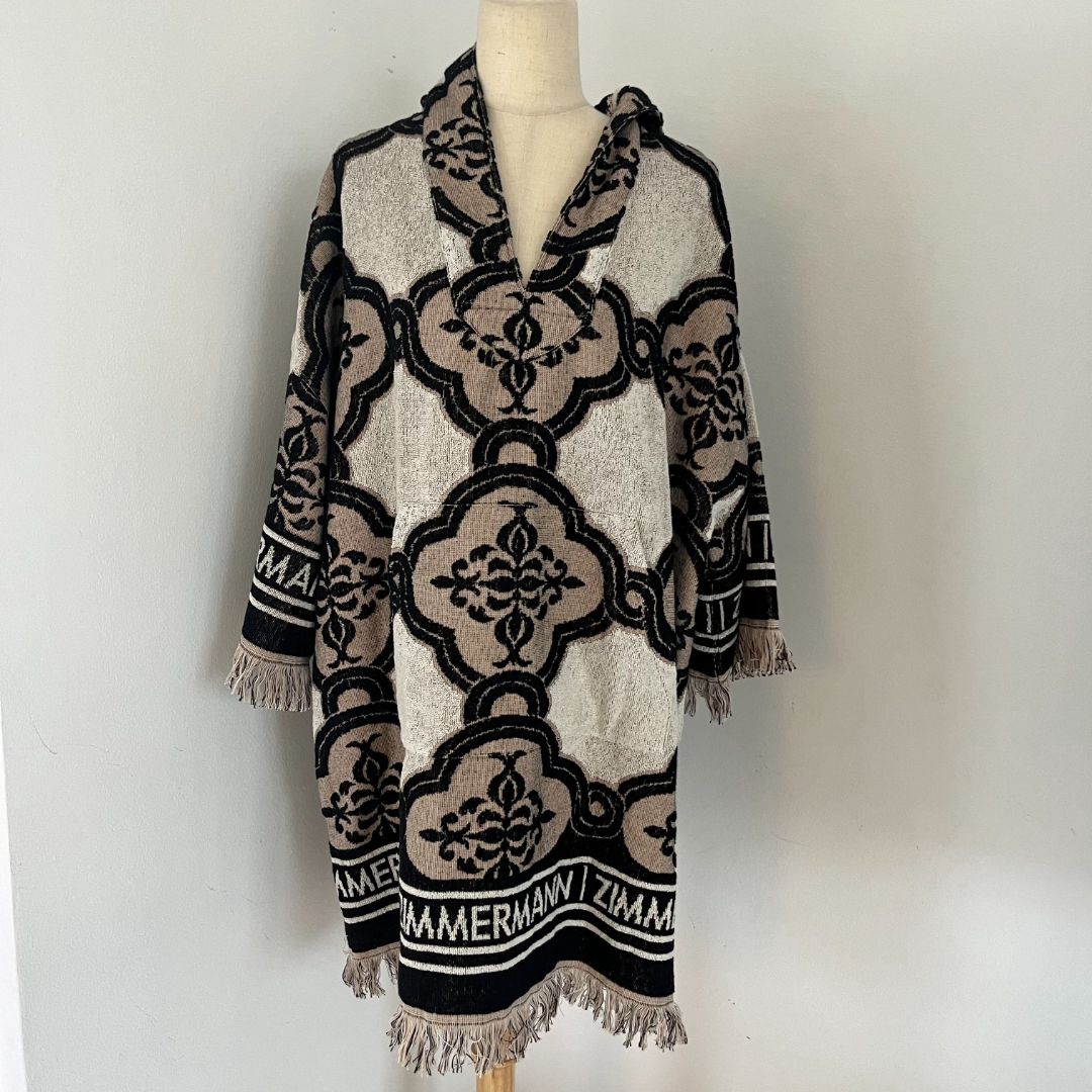 Zimmermann Clover Intarsia Cotton Terry Kaftan
