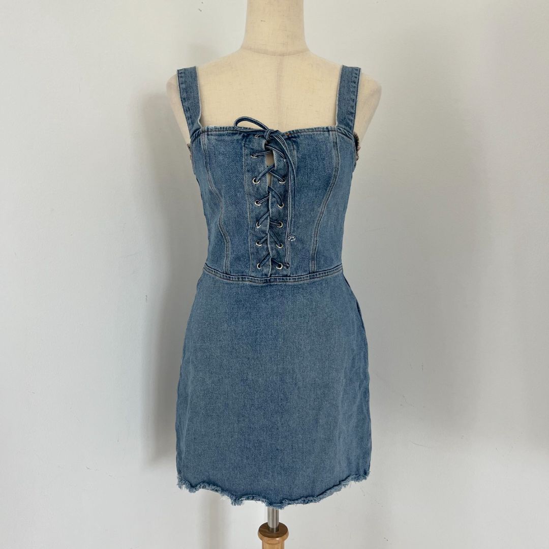 Reformation blue denim mini dress - BOPF