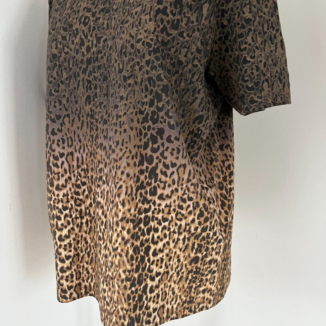 Saint Laurent ombre leopard print t shirt