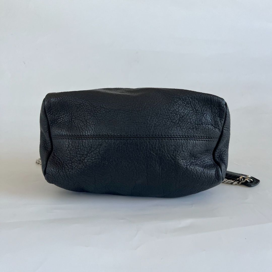 Givenchy Black Textured Leather Mini Pandora Box Bag