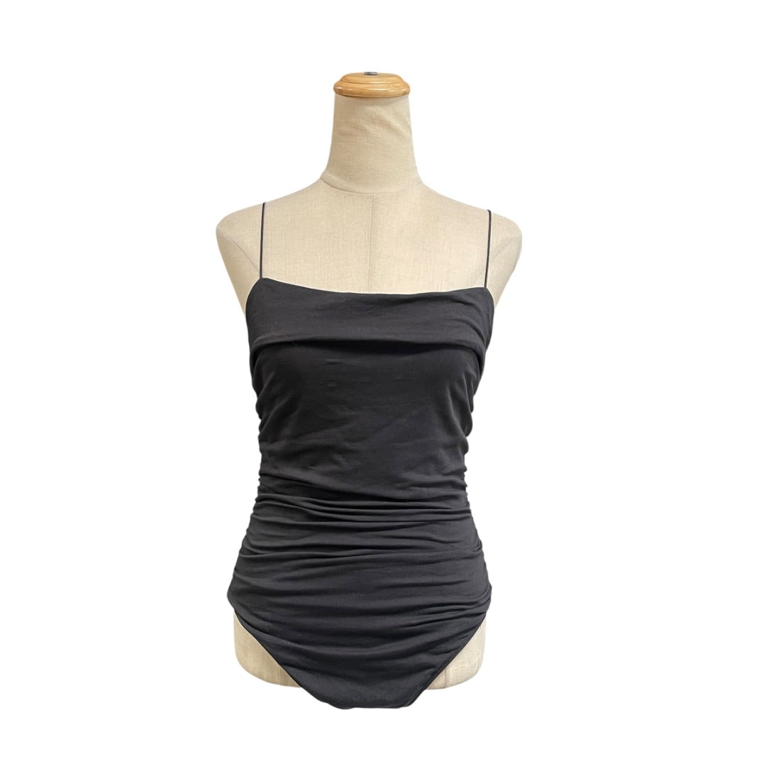 Alexander Wang Black Ruched Leotard
