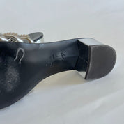 Giuseppe Zanotti silver leather with crystals open-toe sandals, 39