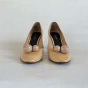 Louis Vuitton Nude Betty Patent Leather Pumps, 38.5