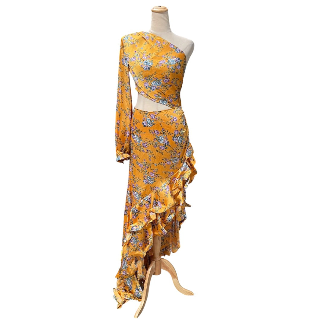 Bronx and Banco Yellow Floral Print Dress