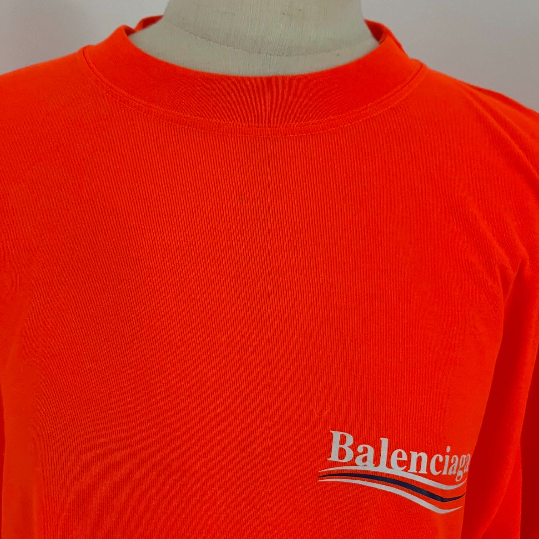 Balenciaga Oversized Neon Orange T Shirt