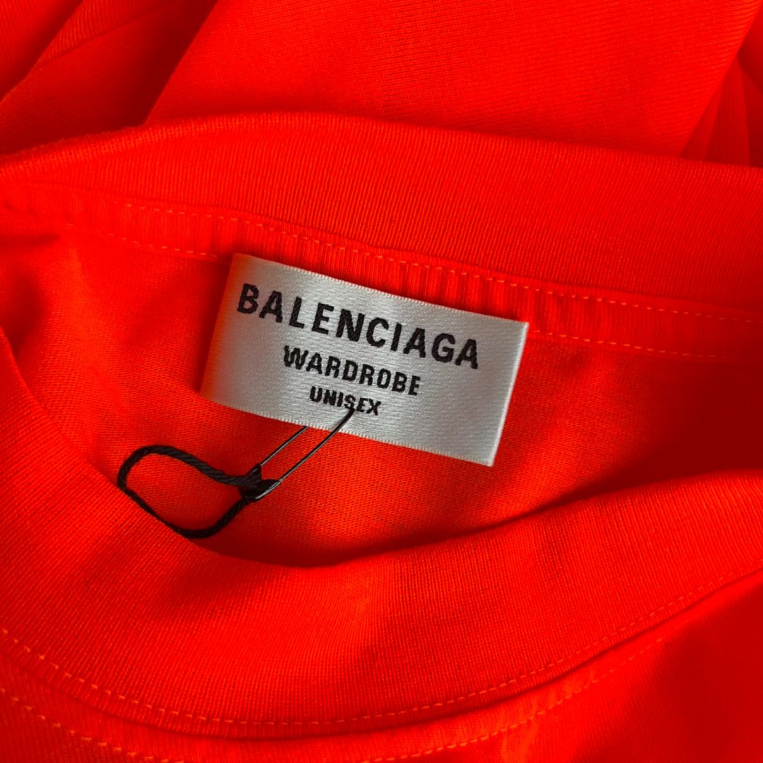 Balenciaga Oversized Neon Orange T Shirt
