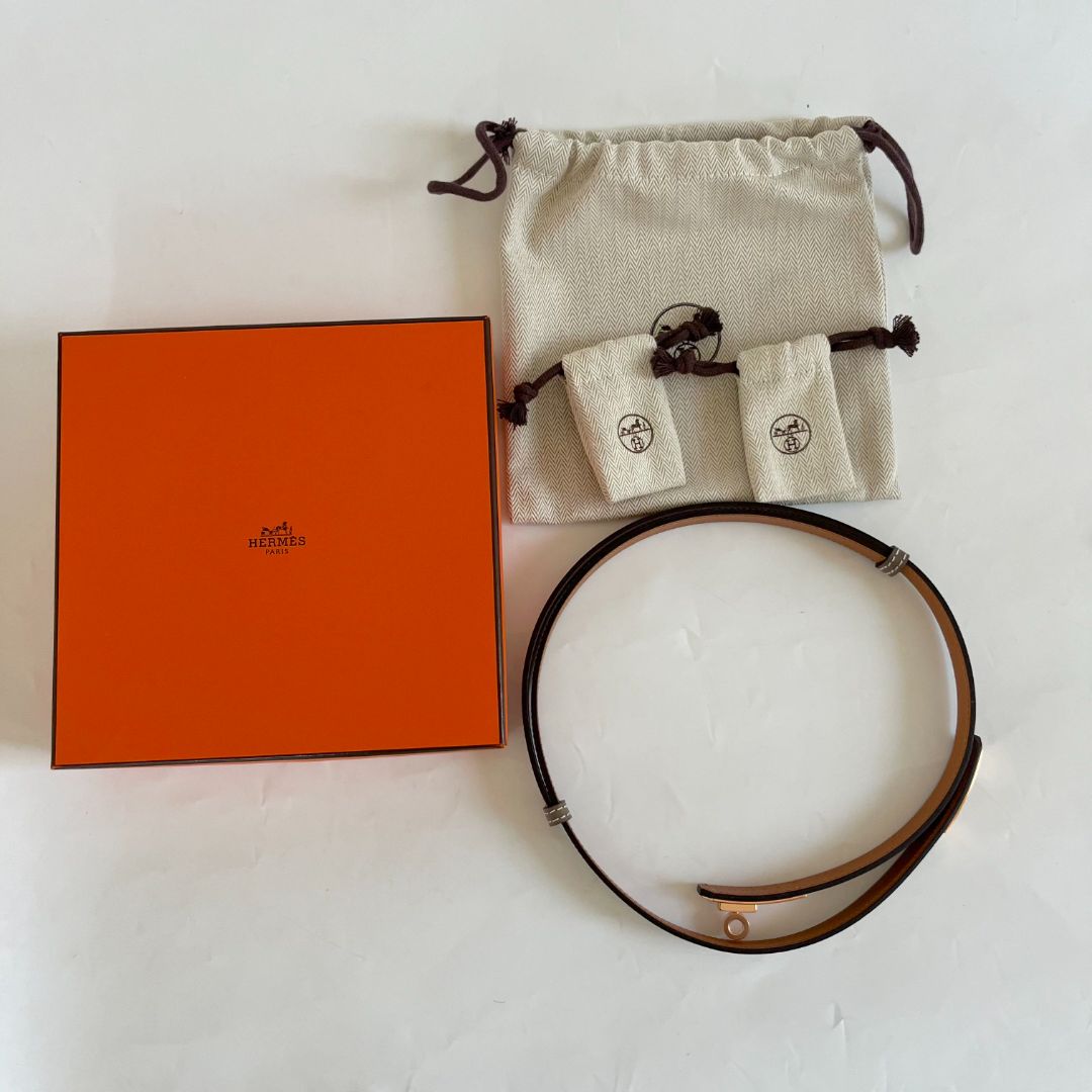 Hermès Etoupe Epsom Leather with Rose Gold Hardware