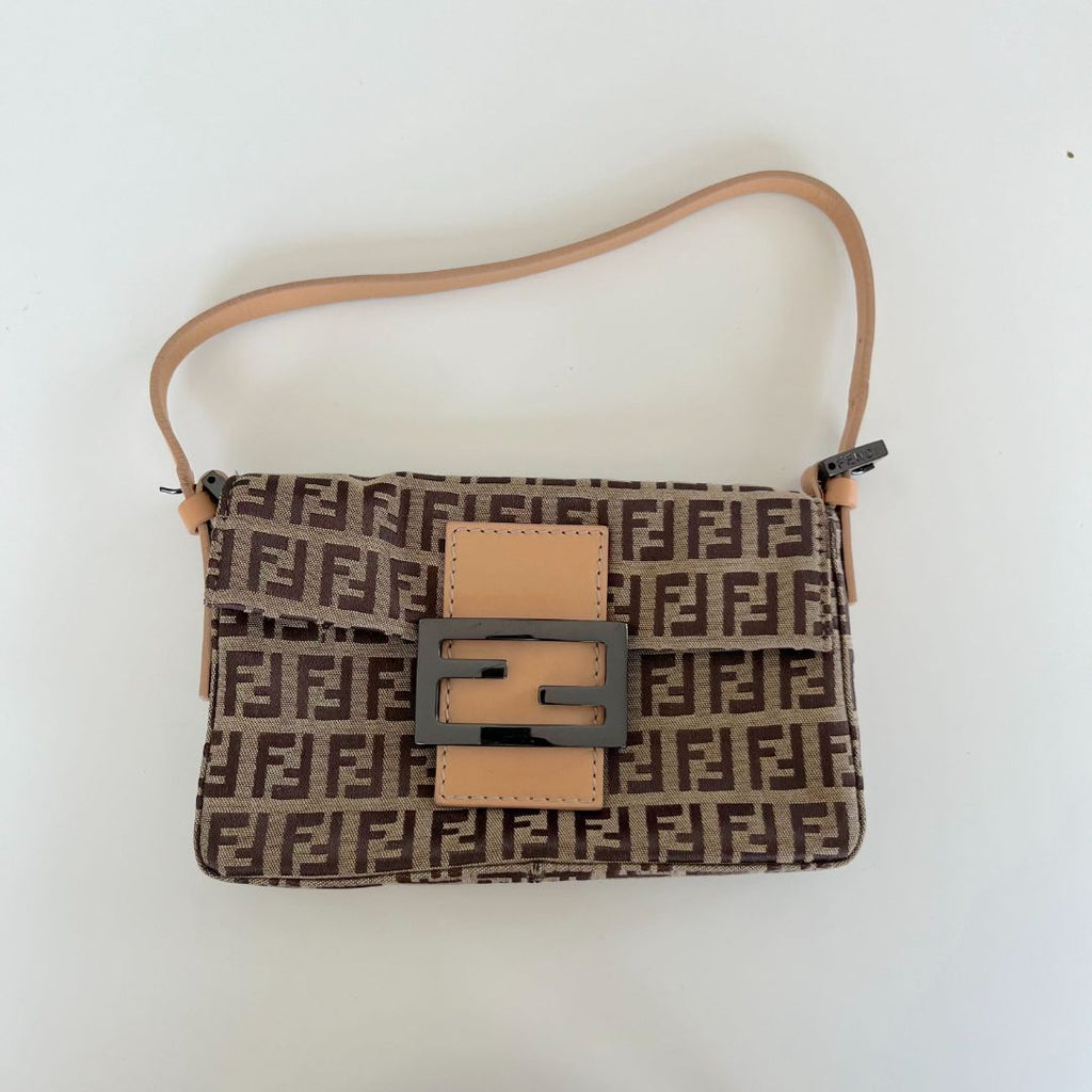 Fendi FF Zucca Vintage Baguette Flap Bag - BOPF