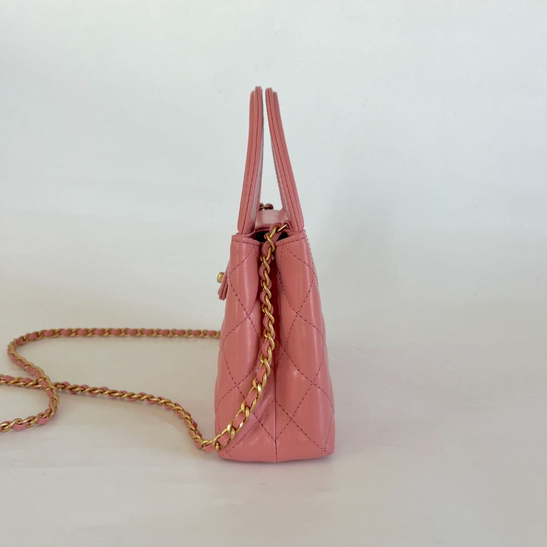 Chanel Pink Leather Kelly Shopping Bag