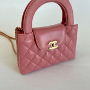 Chanel Pink Leather Kelly Shopping Bag