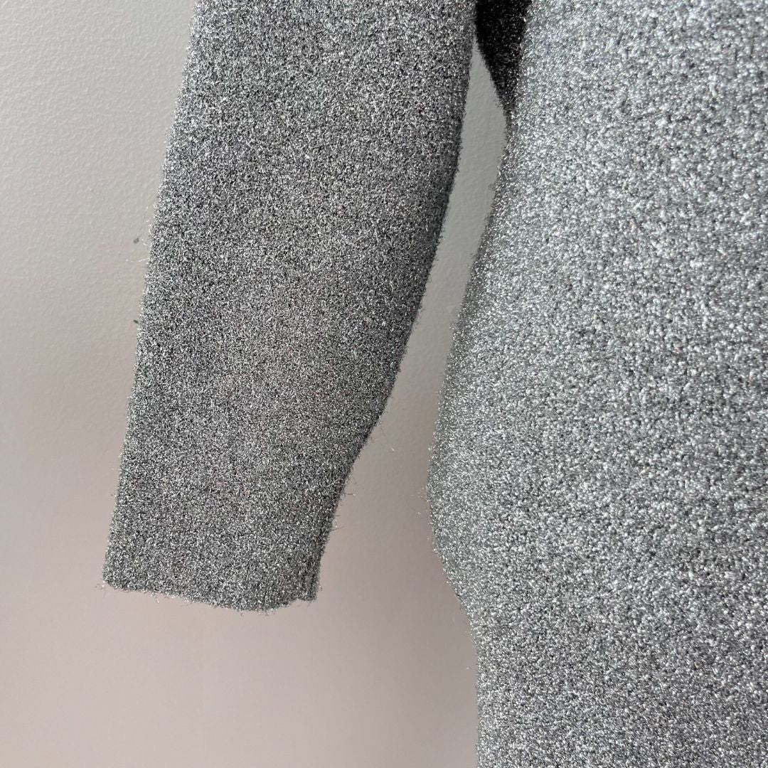 balenciaga silver dress Balenciaga Wrap Maxi Dress in Silver