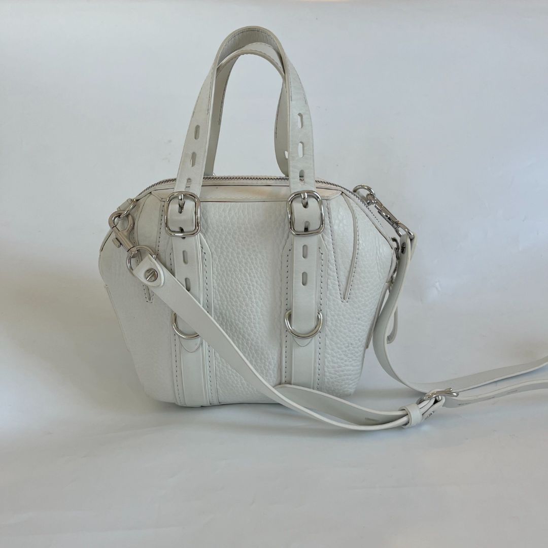 Alexander Wang White Textured Leather Box Bag - BOPF | Business of