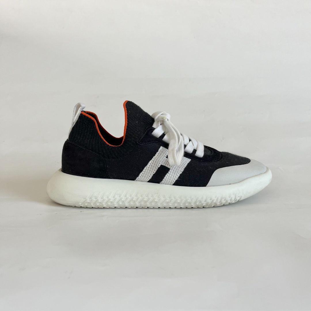 Hermes Black Duel Sneakers, 38.5