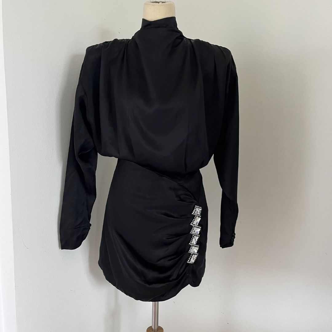 Alessandra Rich Crystal-embellished Silk-satin Mini Dress