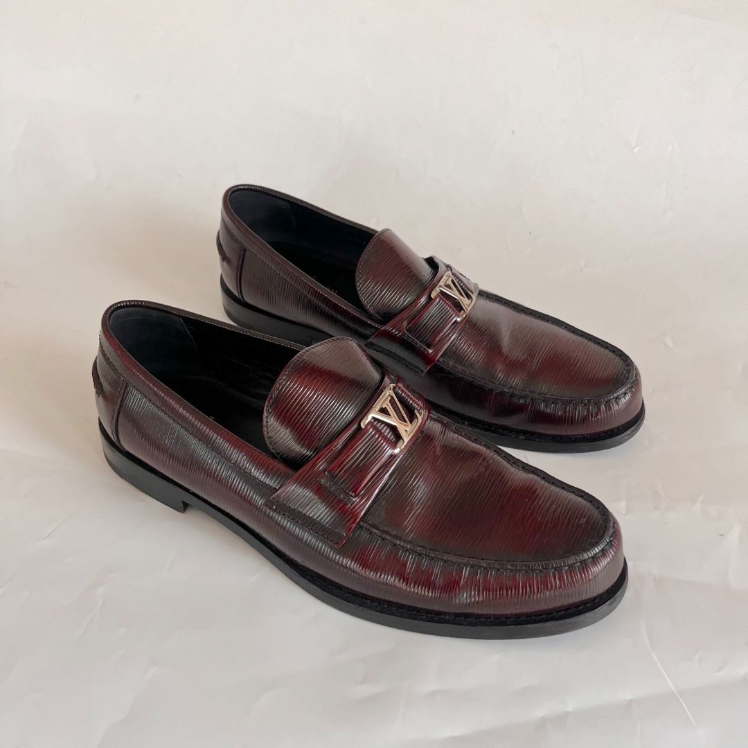Louis Vuitton Burgundy Mens Loafer, 8.5 - BOPF | Business of  display picture 1