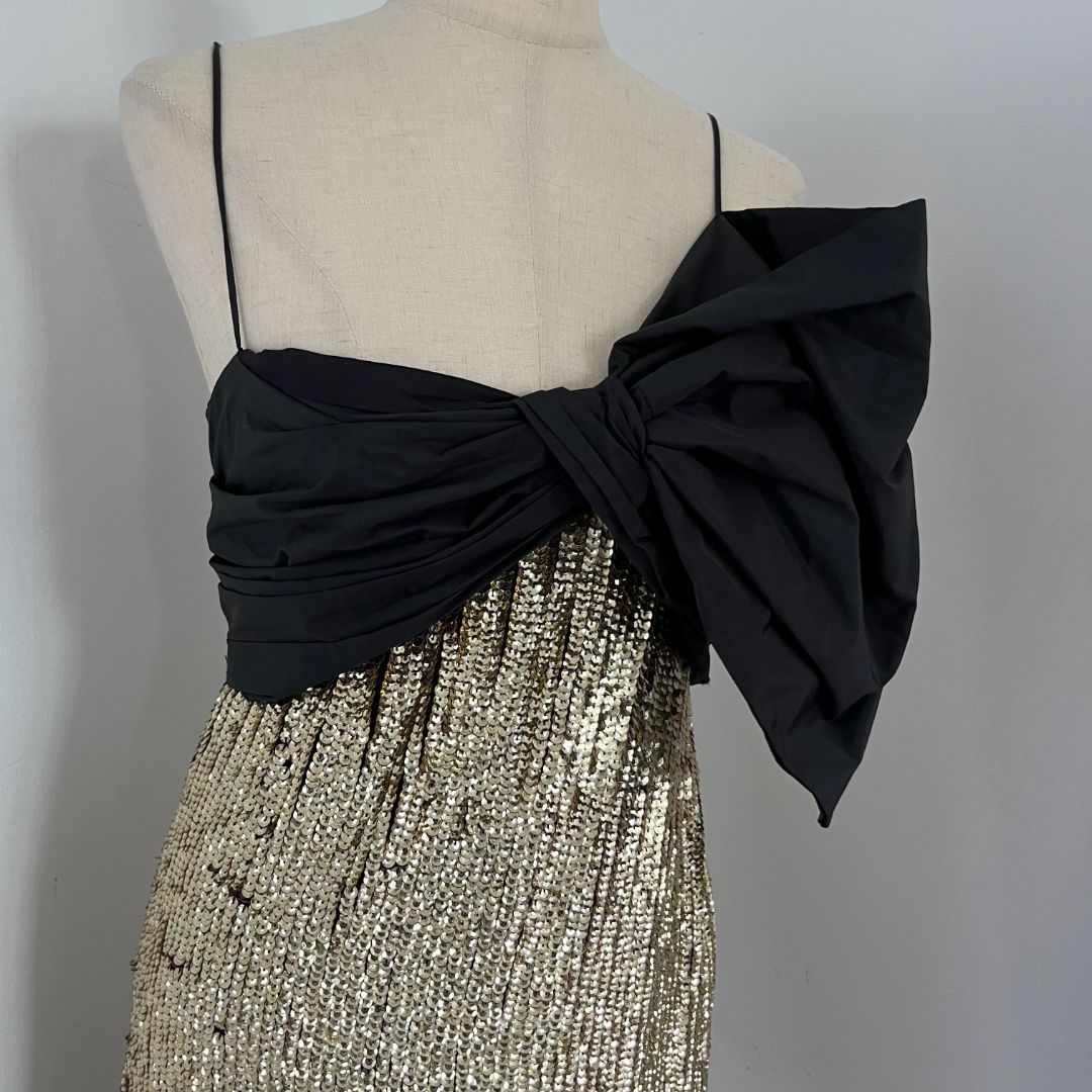 Pinko Black and Gold Sequin Dress - BOPF | Business of Preloved Fashion Pinko Black and Gold Sequin Dress - BOPF | Business of Preloved Fashion